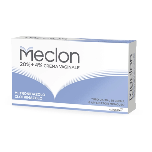 Meclon Crema - Alfasigma - Tubo da 30 g + 6 applicatori - Dispositivo medico utile nel trattamento di cervico-vaginiti e vulvo-vaginiti