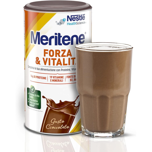 Meritene Forza e Vitalità gusto Cioccolato - integratore alimentare in Polvere - 270 Gr