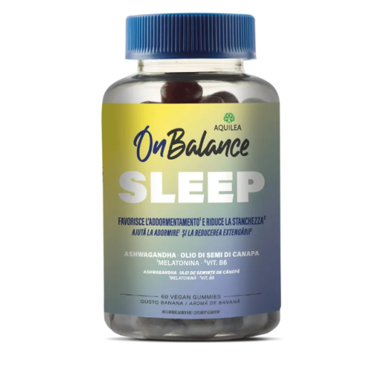 Aquilea On Balance - Sleep Integratore Favorisce l'Addormentamento e Riduce la Stanchezza, 60 Gummies