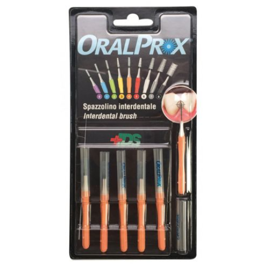 Oralprox blister da 6 spazzolini interdentali misura 2 colore verde