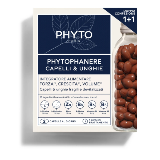 Phyto Phytophanere Integratore per Capelli e Unghie 2 confezioni da 90 capsule