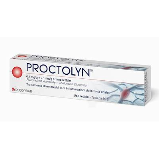 Proctolyn Crema Rettale 30g – Trattamento per Emorroidi e Proctiti: Azione Antinfiammatoria e Anestetica Locale