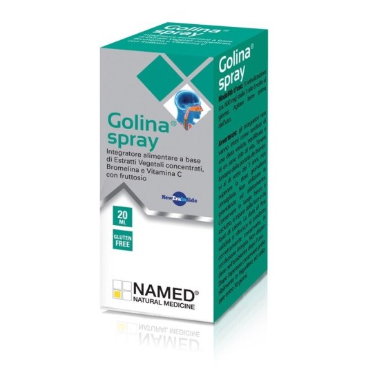 Golina Spray - Named - Flacone da 20 ml - Integratore alimentare ad azione emolliente e lenitiva sulla mucosa orofaringea