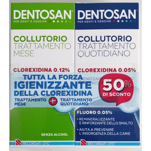 Dentosan Colluttorio Bipack 0.12%+0.05% - Collutorio con clorexidina 