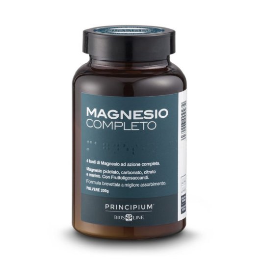 Principium Magnesio Completo - Bios Line - 200 grammi di polvere - Integratore alimentare di Magnesio che contribuisce a ridurre stanchezza, affaticamento, fastidi muscolari e stress