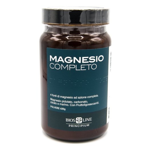 Principium Magnesio Completo - Bios Line - 400 grammi di polvere - Integratore alimentare di Magnesio che contribuisce a ridurre stanchezza, affaticamento, fastidi muscolari e stress