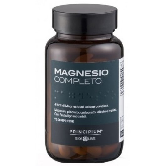 Principium Magnesio Completo - Bios Line - 90 compresse - Integratore alimentare di Magnesio che contribuisce a ridurre stanchezza, affaticamento, fastidi muscolari e stress