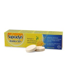 Supradyn Ricarica 50+ - Bayer - 15 compresse effervescenti - Integratore alimentare e multivitaminico che fornisce energia ad adulti con più di 50 anni