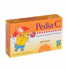 Pedia C vitamina C per bambini gusto arancia- 24 compresse masticabili 