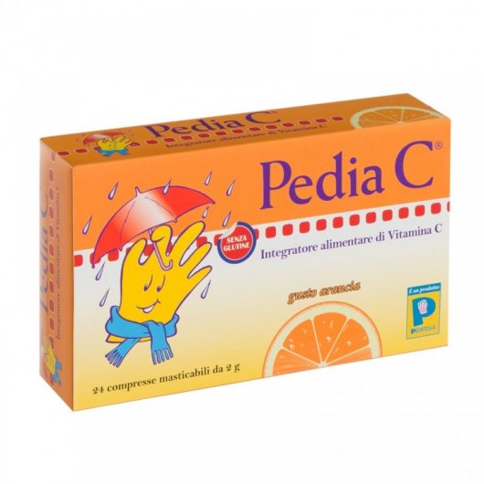 Pedia C vitamina C per bambini gusto arancia- 24 compresse masticabili 