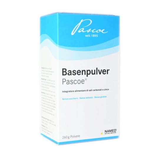 Basenpulver Pascoe - Named - Barattolo da 260 grammi di polvere - Integratore alimentare a base di minerali e sali alcalinizzanti