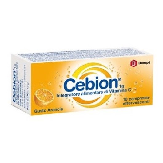 Cebion (Arancia) - Dompé - 10 compresse effervescenti - Integratore alimentare di Vitamina C