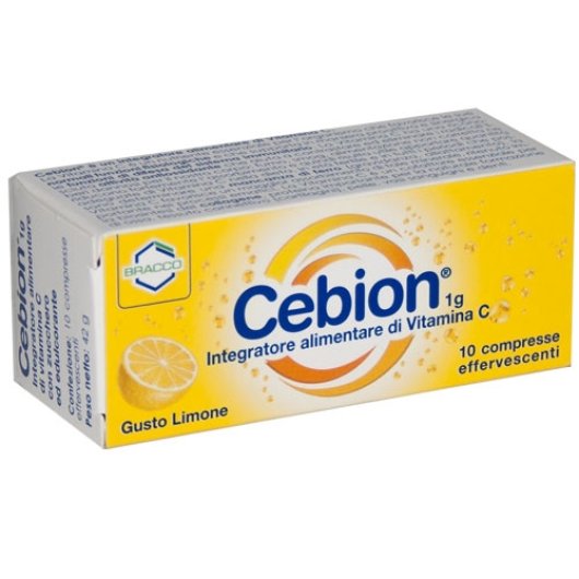 Cebion (Limone) - Dompé - 10 compresse effervescenti - Integratore alimentare di Vitamina C