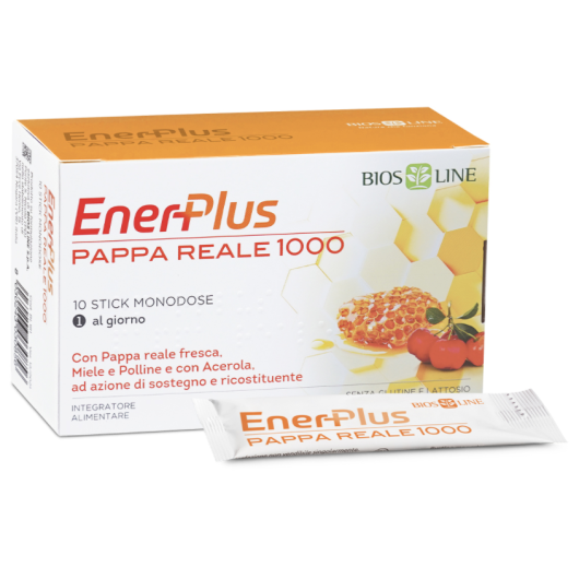 EnerPlus Pappa Reale 1000 - Bios Line - 10 Stick - Integratore per stanchezza