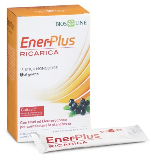 EnerPlus Ricarica - Bios Line - 15 Bustine - Integratore per stanchezza