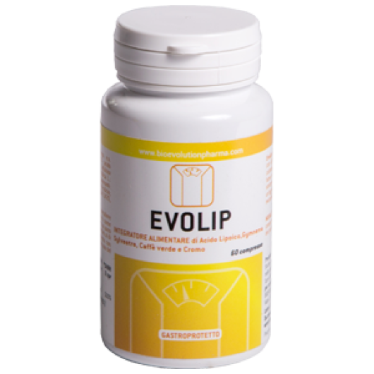 Evolip - Bioevolutionpharma - 60 compresse - Integratore alimentare che aiuta il metabolismo dei carboidrati e dei lipidi e a controllare il senso di fame 