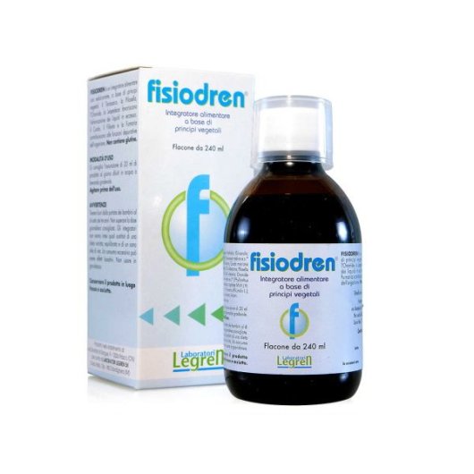 Fisiodren - Laboratori Legren - Flacone da 240 ml - Integratore alimentare ad azione drenante e depurativa