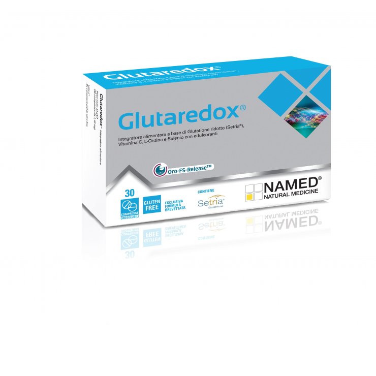 Glutaredox - Named - 30 compresse - Integratore alimentare di Glutatione ridotto, Vitamina C, L-Cistina e Selenio
