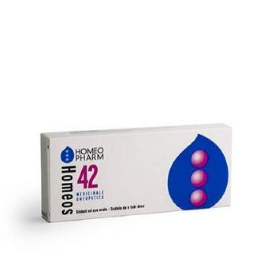 Homeos 42 Globuli - Cemon -  6 tubi monodose - Omepatico per sintomi influenzali