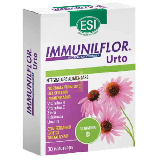 Immunilflor Urto Vitamina D - Esi - 30 Compresse - integratore per il normale funzione del sistema immunitario