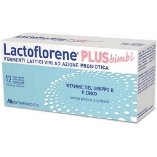 Lactoflorene Plus Bimbi - Montefarmaco - 12 Flaconcini -Integratore alimentare di Fermenti lattici vivi