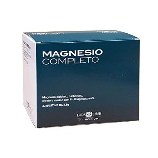 Principium Magnesio Completo - Bios Line - 32 bustine - Integratore alimentare di Magnesio che contribuisce a ridurre stanchezza, affaticamento, fastidi muscolari e stress