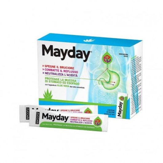 Mayday - Zuccari - 18 bustine da 10 ml - Dispositivo medico contro il bruciore di stomaco e reflusso