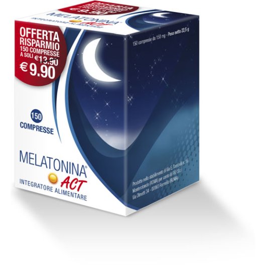 Melatonina Act 1mg - Integratore per il sonno - 150 compresse