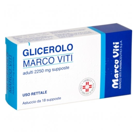 GLICEROLO MV AD 18SUPP 2250MG