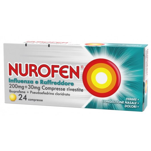 Nurofen Influenza e Raffreddore 200 mg + 30 mg 24 Compresse Rivestite