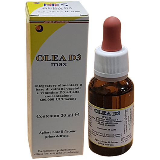 Olea D3 Max - Herboplanet - Flacone da 20 ml - Integratore alimentare di Vitamina D3