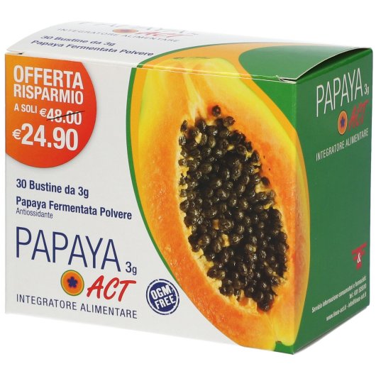 Papaya Act - 3g - 30 Bustine - Integratore per la stanchezza e il metabolismo