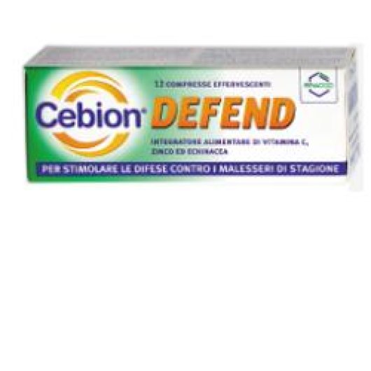 Cebion Defend - Dompé - 12 compresse effervescenti - Integratore alimentare che rafforza le difese naturali dell'organismo