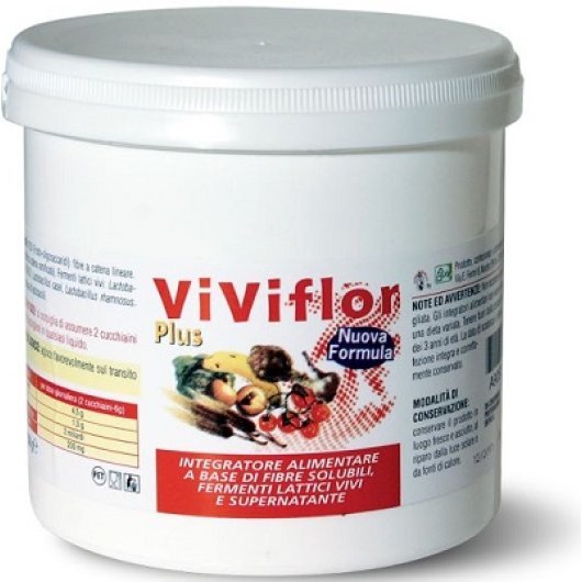 Viviflor Plus - Avd Reform - Barattolo da 250 grammi - Integratore alimentare a base di fibre e fermenti lattici