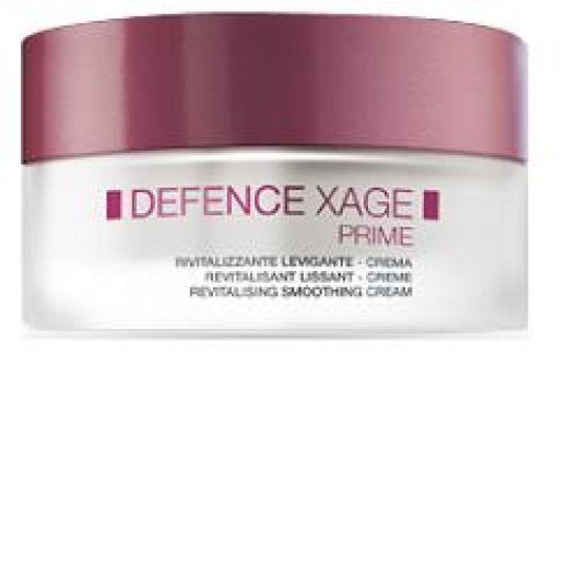 Bionike Defence Xage Prime - Crema Rivitalizzante Levigante - Vasetto da 50 ml - Crema viso che dona morbidezza e luminosità alla pelle con primi segni d'invecchiamento