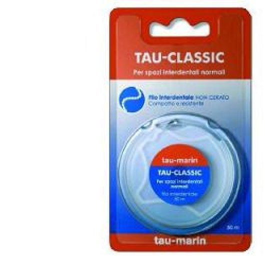 Tau-Marin Classic - Alfasigma - 50 metri - Filo interdentale non cerato che aiuta a rimuove efficacemente la placca