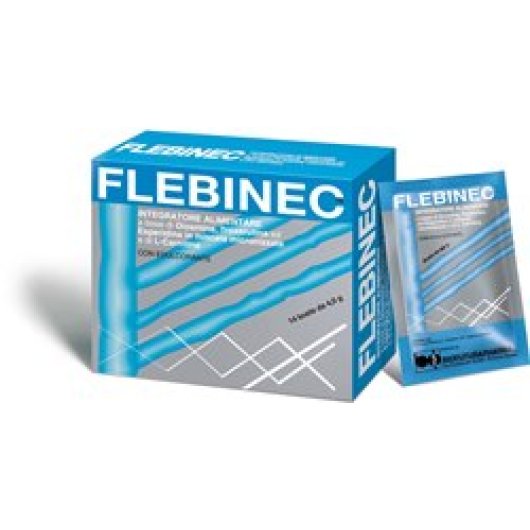 Flebinec - Alfasigma - 14 bustine - Integratore alimentare che favorisce il corretto funzionamento del drenaggio linfatico e del tono venoso