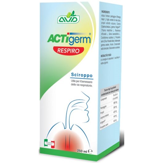 Actigerm Respiro - Avd Reform - Flacone da 250 ml - Sciroppo per il benessere delle vie respiratorie