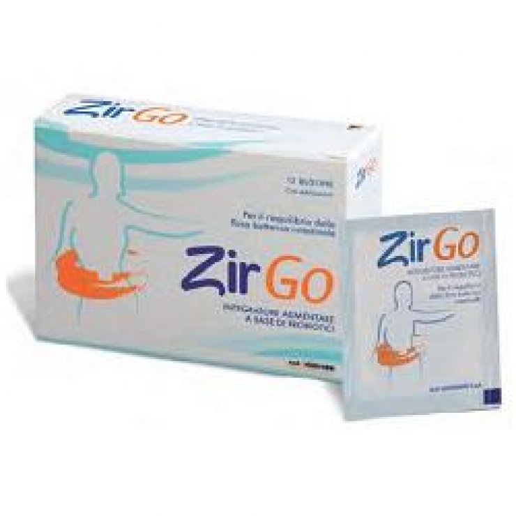 ZirGo - Alfasigma - 12 bustine - Integratore alimentare che aiuta a riequilibrare la flora batterica del sistema digerente