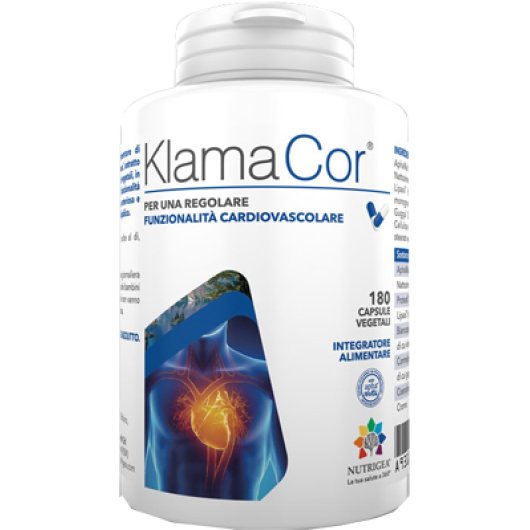 KlamaCor - Nutrigea - 180 capsule vegetali - Integratore alimentare per favorire la normale funzionalità cardiovascolare