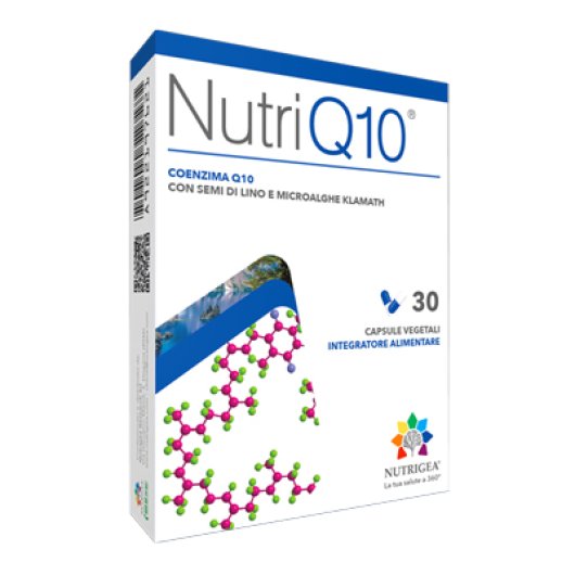 NutriQ10- Nutrigea - 30 capsule - Integratore alimentare coadiuvante energetico e antiossidante