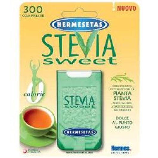 Hermesetas Stevia Sweet - Dompé - 300 compresse - Dolcificante alla stevia senza calorie