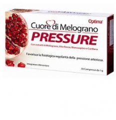 Cuore di Melograno PRESSURE - Optima Naturals - 30 compresse - Integratore alimentare che favorisce la regolarità della normale pressione arteriosa
