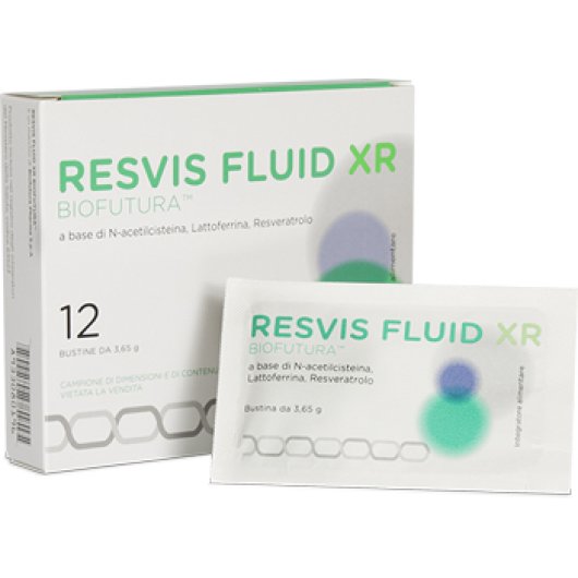 Resvis Fluid XR - Alfasigma - 12 bustine - Integratore alimentare ad azione fluidificante, ideale per espectorare e ridurre la presenza dei muchi