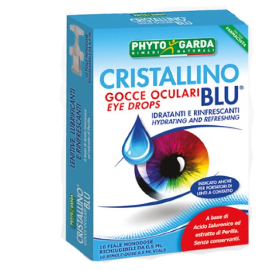 Crystalline Blue - Named - 2 bustine da 5 fiale monodose - Gocce oculari idratanti e rinfrescanti 