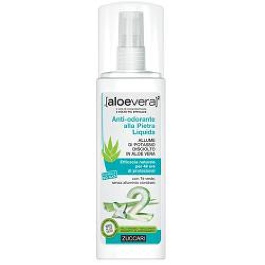 Anti-odorante 48H alla Pietra Liquida (Spray) - Zuccari - Flacone da 100 ml - Anti-odorante naturale con cristalli di potassio disciolti in puro succo d'aloe