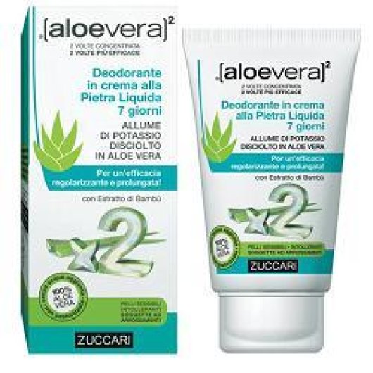 Deodorante in crema alla Pietra Liquida 7 giorni - Zuccari - Tubo da 30 ml - Deodorante con Allume di Potassio in Aloe Vera, utile in caso di sudorazione eccessiva