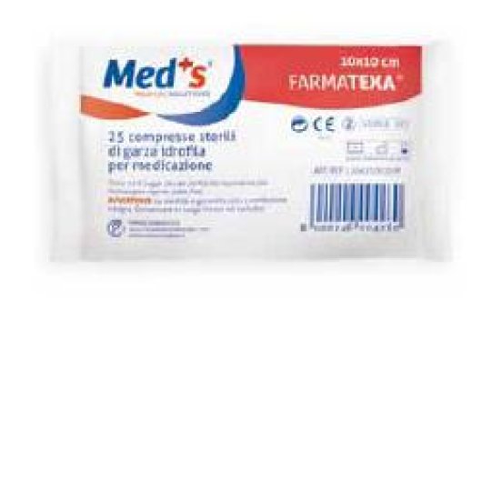 GARZA MEDS 12/8 10X10CM 25PZ