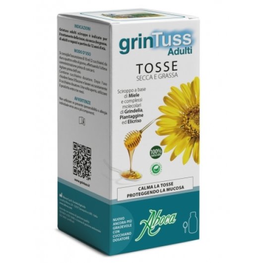 Grintuss Adulti - Aboca - Sciroppo Tosse Secca e Grassa 180 g