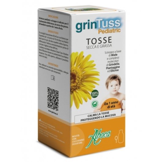 Grintuss Pediatric - Aboca - Sciroppo Tosse Secca e Grassa Bambini 180g